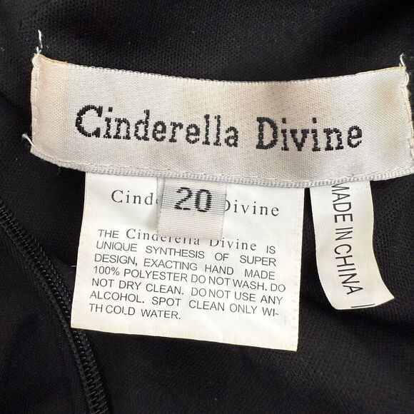 Cinderella Divine Long Gown Formal Wear Size 20 Leopard Print Sparkling V Neck - Picture 12 of 15